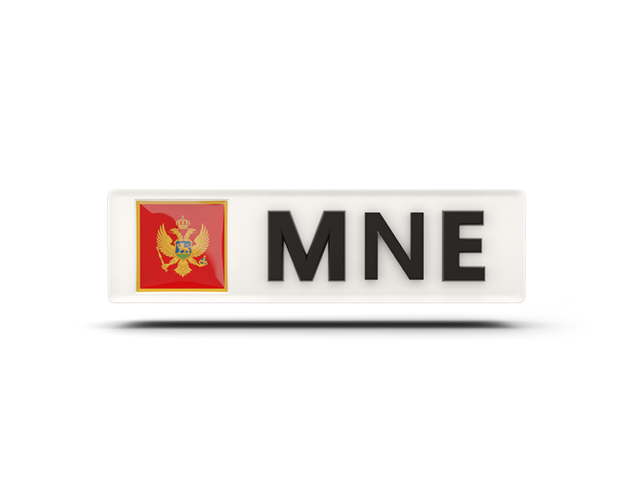 Rectangular icon with ISO code. Download flag icon of Montenegro at PNG format