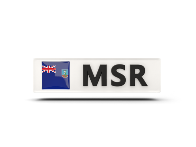 Rectangular icon with ISO code. Download flag icon of Montserrat at PNG format