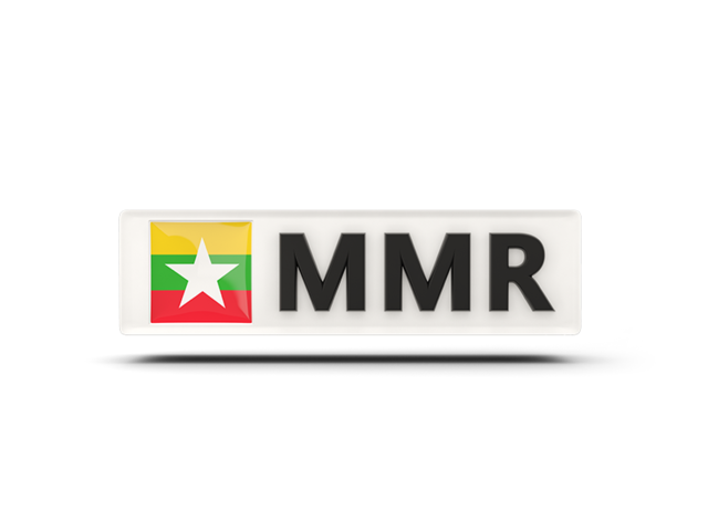 Прямоугольная иконка с кодом ISO. Скачать флаг. Мьянма
