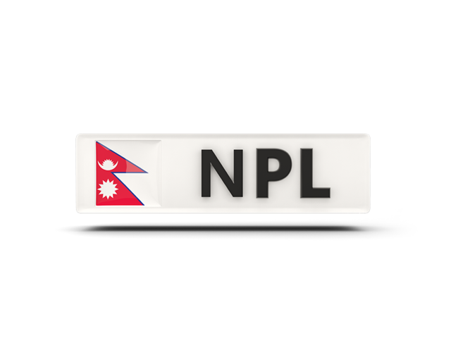 Rectangular icon with ISO code. Download flag icon of Nepal at PNG format