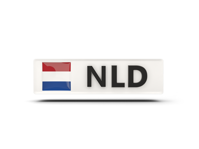 Rectangular icon with ISO code. Download flag icon of Netherlands at PNG format