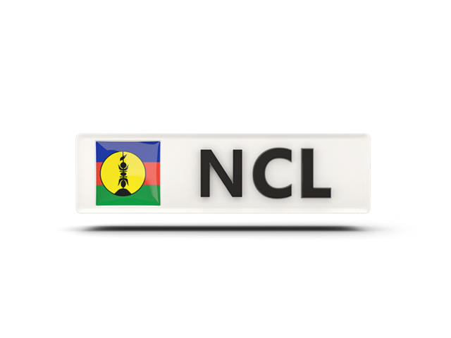 Rectangular icon with ISO code. Download flag icon of New Caledonia at PNG format
