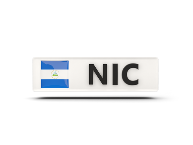 Rectangular icon with ISO code. Download flag icon of Nicaragua at PNG format