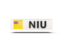 Niue. Rectangular icon with ISO code. Download icon.