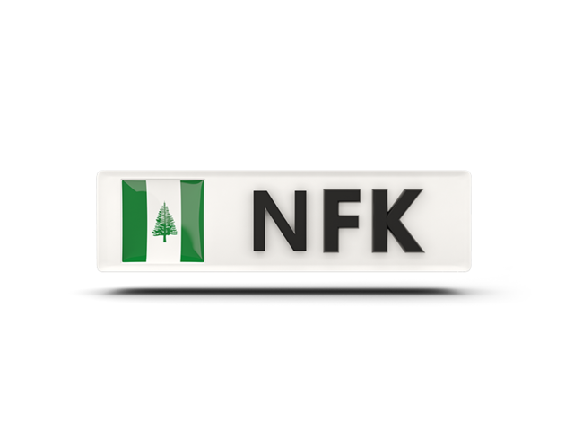 Rectangular icon with ISO code. Download flag icon of Norfolk Island at PNG format