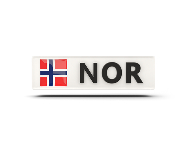 Rectangular icon with ISO code. Download flag icon of Norway at PNG format