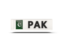 Pakistan. Rectangular icon with ISO code. Download icon.