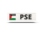 Palestinian territories. Rectangular icon with ISO code. Download icon.