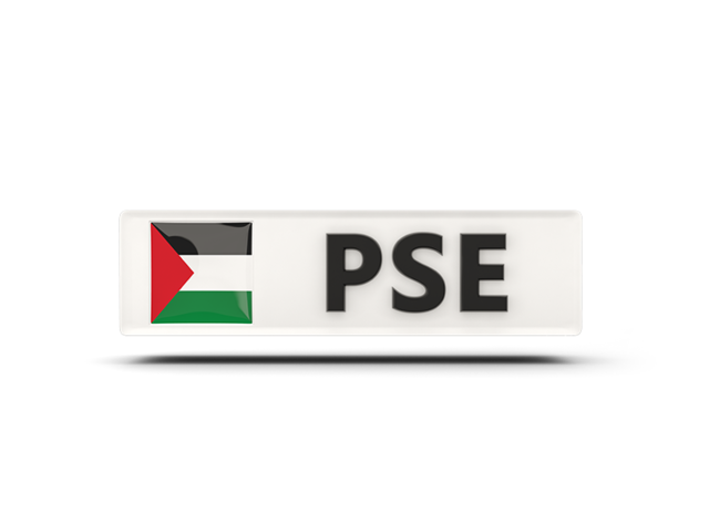 Rectangular icon with ISO code. Download flag icon of Palestinian territories at PNG format