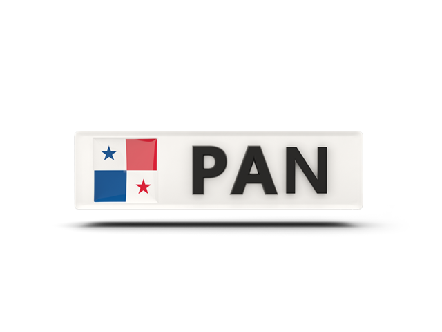 Rectangular icon with ISO code. Download flag icon of Panama at PNG format