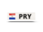 Парагвай. Прямоугольная иконка с кодом ISO. Скачать иллюстрацию.