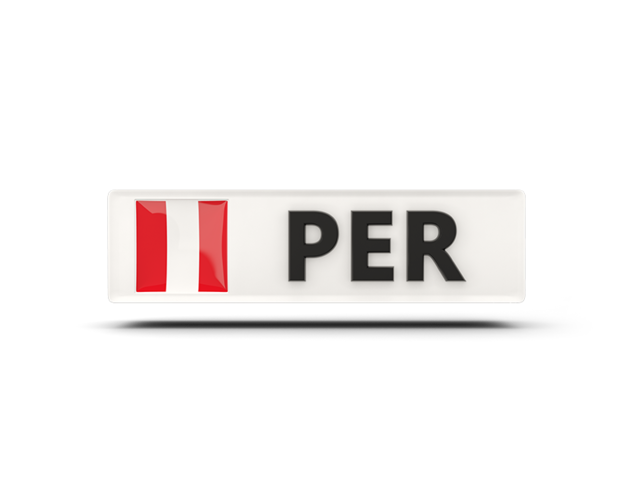 Rectangular icon with ISO code. Download flag icon of Peru at PNG format