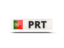 Portugal. Rectangular icon with ISO code. Download icon.