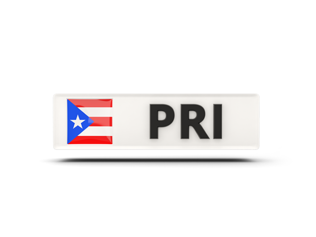 Rectangular icon with ISO code. Download flag icon of Puerto Rico at PNG format