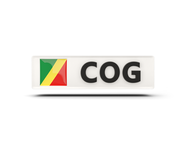 Прямоугольная иконка с кодом ISO. Скачать флаг. Республика Конго