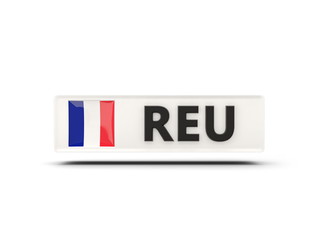 Rectangular icon with ISO code. Download flag icon of Reunion at PNG format