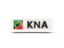 Saint Kitts and Nevis. Rectangular icon with ISO code. Download icon.