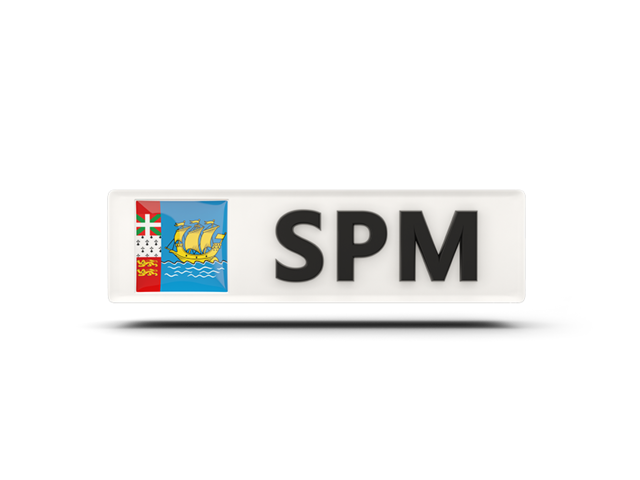 Rectangular icon with ISO code. Download flag icon of Saint Pierre and Miquelon at PNG format