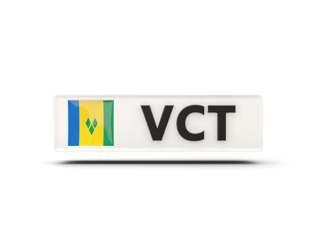 Rectangular icon with ISO code. Download flag icon of Saint Vincent and the Grenadines at PNG format