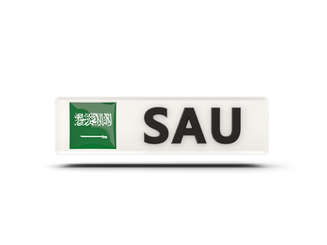 Rectangular icon with ISO code. Download flag icon of Saudi Arabia at PNG format