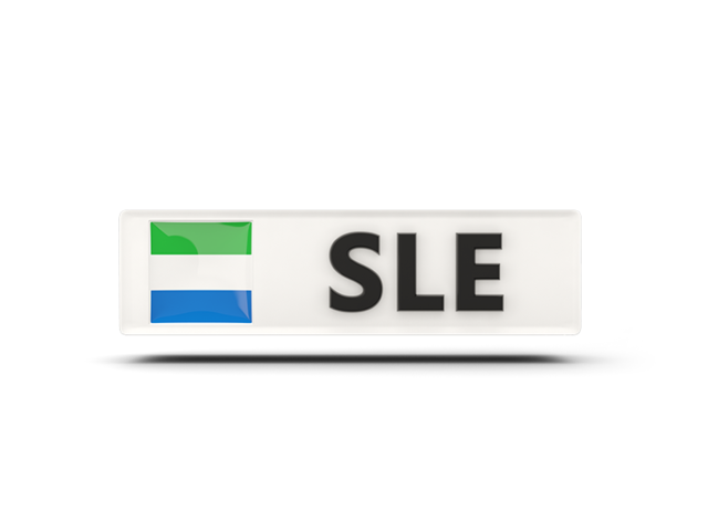 Rectangular icon with ISO code. Download flag icon of Sierra Leone at PNG format