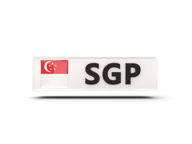 Прямоугольная иконка с кодом ISO. Скачать флаг. Сингапур