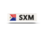 Sint Maarten. Rectangular icon with ISO code. Download icon.