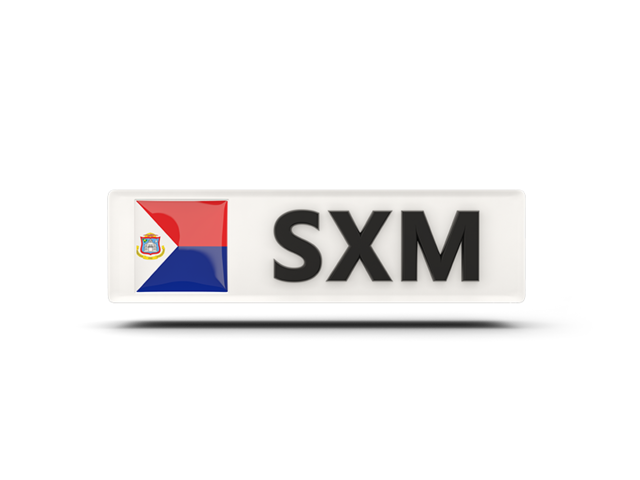 Rectangular icon with ISO code. Download flag icon of Sint Maarten at PNG format