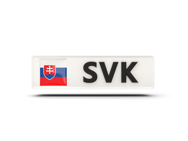 Прямоугольная иконка с кодом ISO. Скачать флаг. Словакия