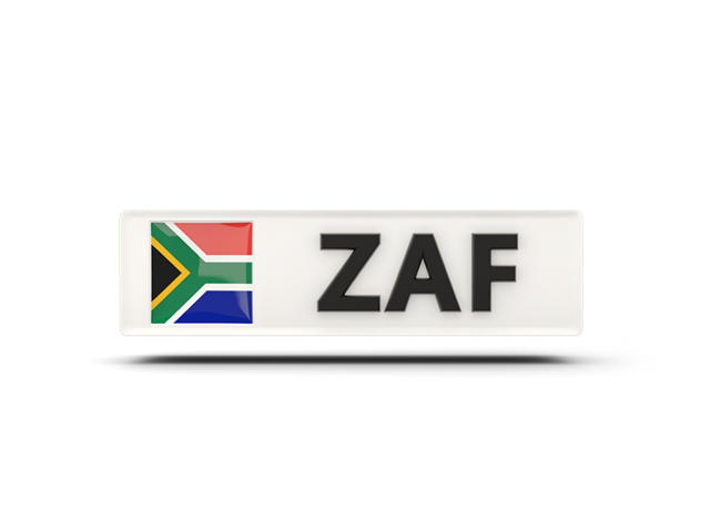 Rectangular icon with ISO code. Download flag icon of South Africa at PNG format