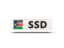 South Sudan. Rectangular icon with ISO code. Download icon.