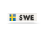 Sweden. Rectangular icon with ISO code. Download icon.
