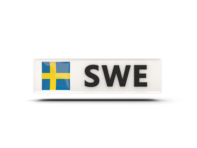 Прямоугольная иконка с кодом ISO. Скачать флаг. Швеция