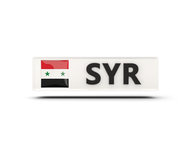 Rectangular icon with ISO code. Download flag icon of Syria at PNG format
