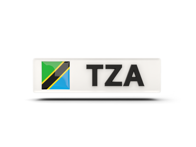 Прямоугольная иконка с кодом ISO. Скачать флаг. Танзания