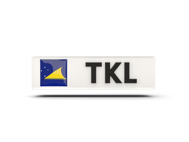 Rectangular icon with ISO code. Download flag icon of Tokelau at PNG format