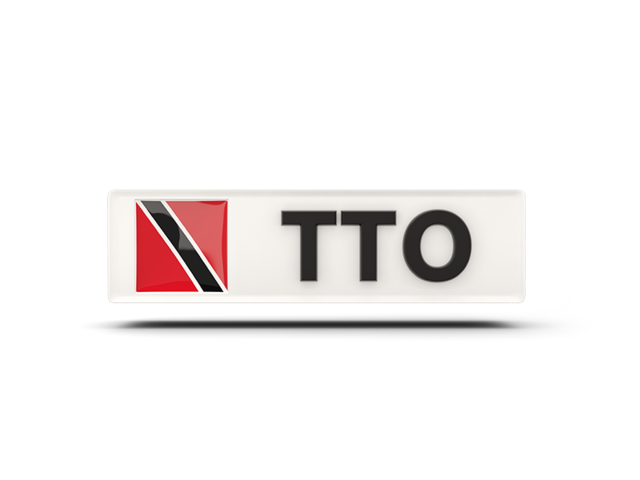 Прямоугольная иконка с кодом ISO. Скачать флаг. Тринидад и Тобаго