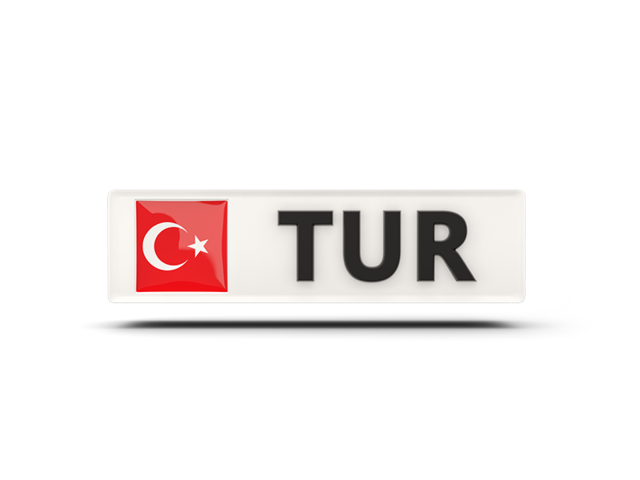 Прямоугольная иконка с кодом ISO. Скачать флаг. Турция