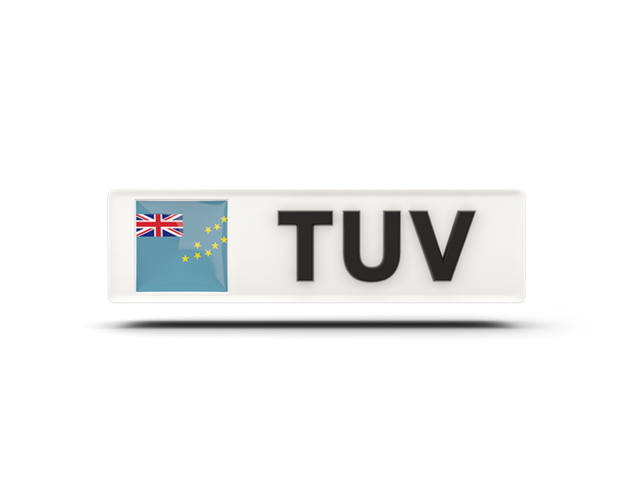 Rectangular icon with ISO code. Download flag icon of Tuvalu at PNG format
