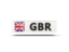 United Kingdom. Rectangular icon with ISO code. Download icon.