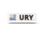 Uruguay. Rectangular icon with ISO code. Download icon.