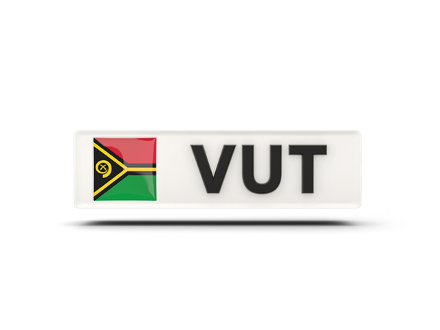Rectangular icon with ISO code. Download flag icon of Vanuatu at PNG format