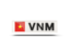 Vietnam. Rectangular icon with ISO code. Download icon.