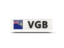 Virgin Islands. Rectangular icon with ISO code. Download icon.