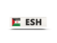 Western Sahara. Rectangular icon with ISO code. Download icon.