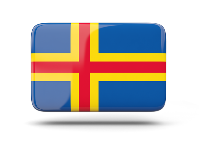 Rectangular icon with shadow. Download flag icon of Aland Islands at PNG format