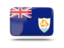 Anguilla. Rectangular icon with shadow. Download icon.