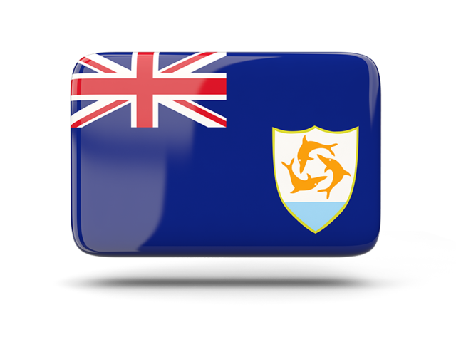 Rectangular icon with shadow. Download flag icon of Anguilla at PNG format