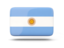 Argentina. Rectangular icon with shadow. Download icon.