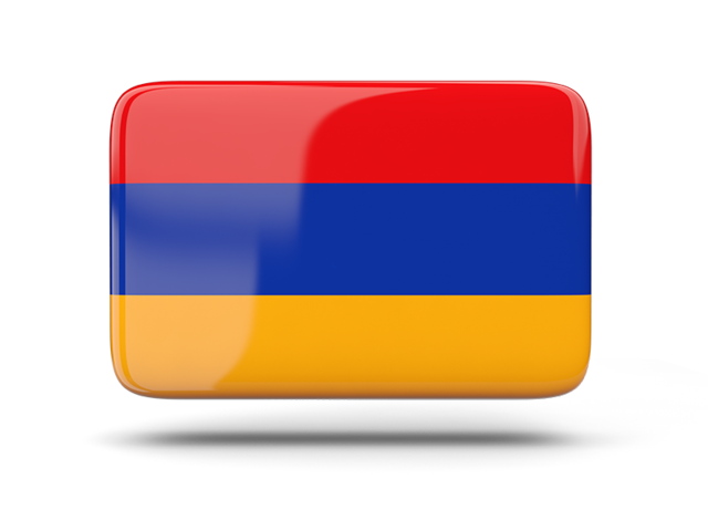 Прямоугольная иконка с тенью. Скачать флаг. Армения